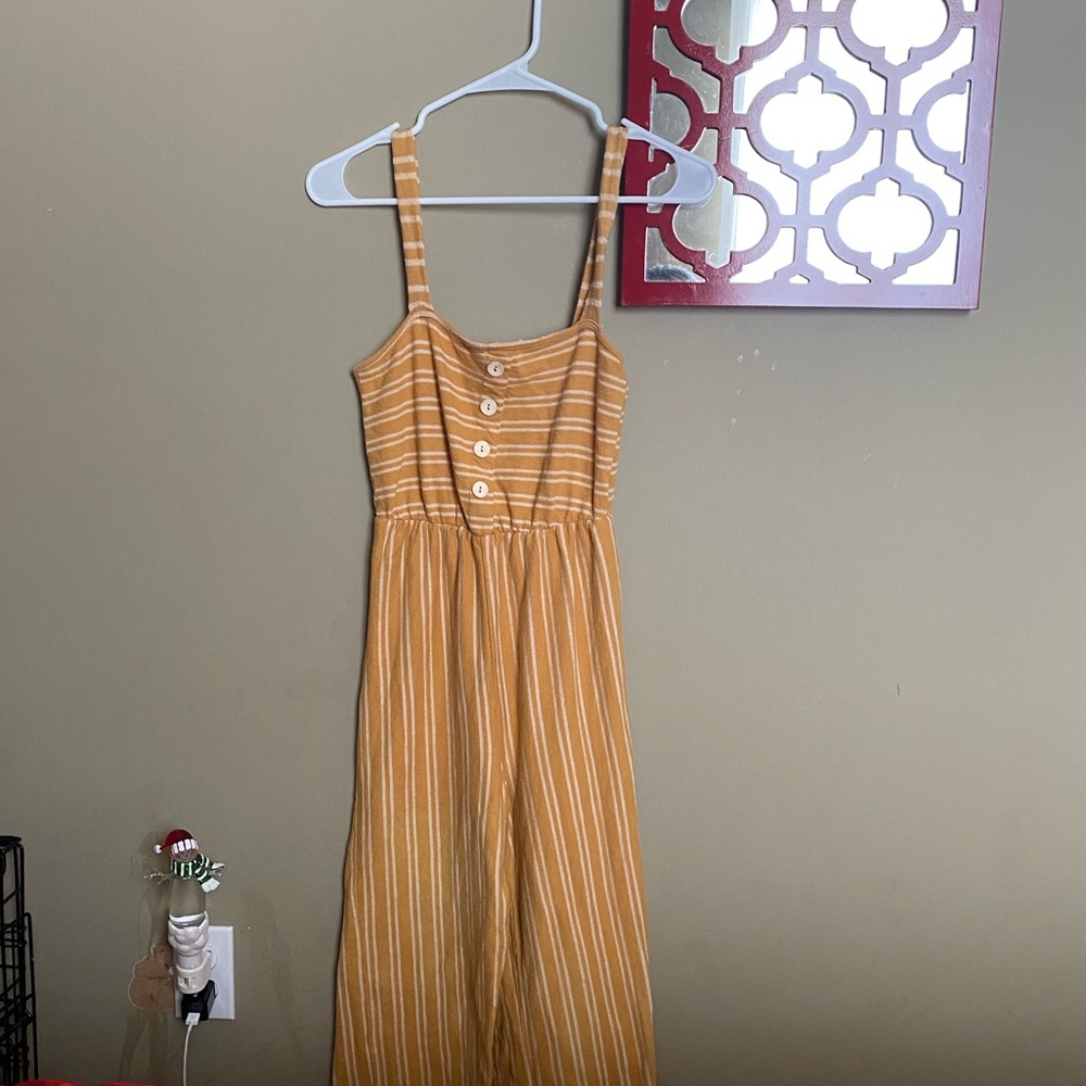 Caution to The Wind Yellow Jumpsuit